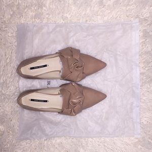 Zara Pink Flats with Bow